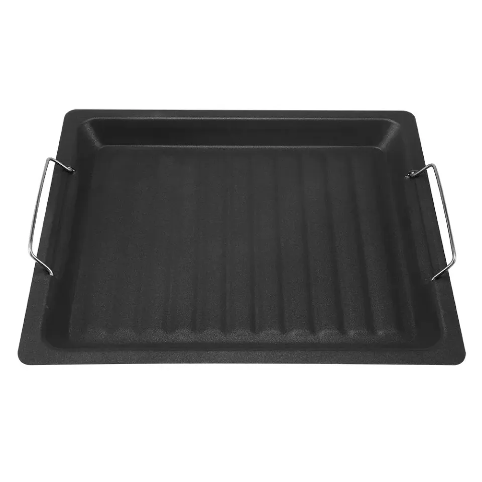 Garosa plaque de barbecue inox 30 × 25 cm antiadhésive