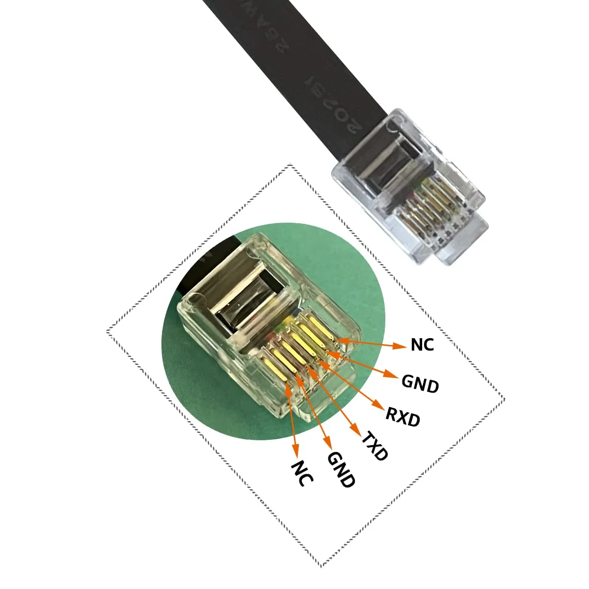 PLC Tech DSD TECH SH-RJ12B câble série USB RJ12 RS232 noir