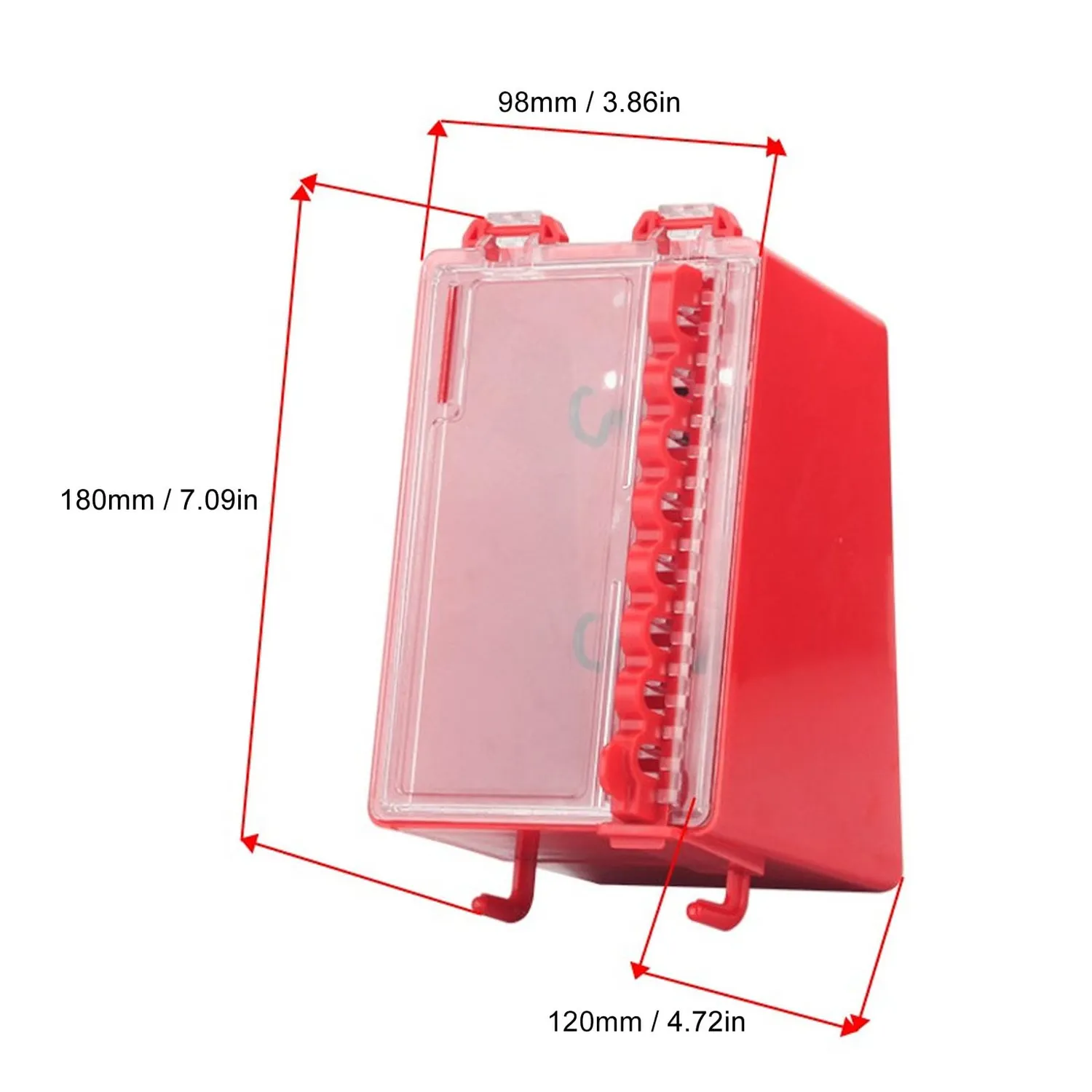 Garosa boîte de consignation portable rouge ABS