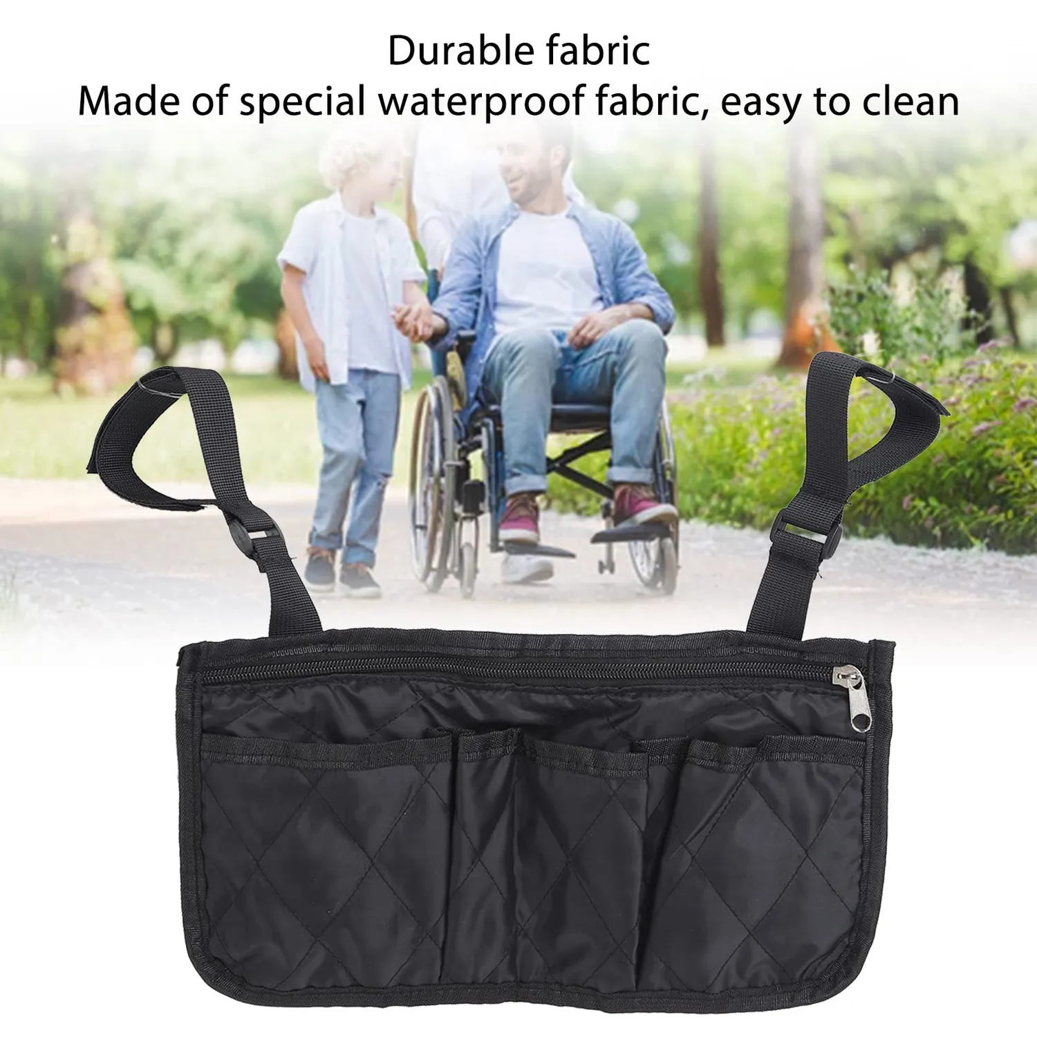 Garosa sac latéral pour fauteuil roulant imperméable