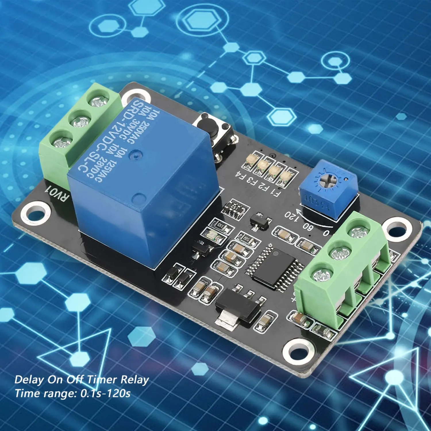 Garosa TRM01 module relais temporisé réglable 5 V 12 V 24 V