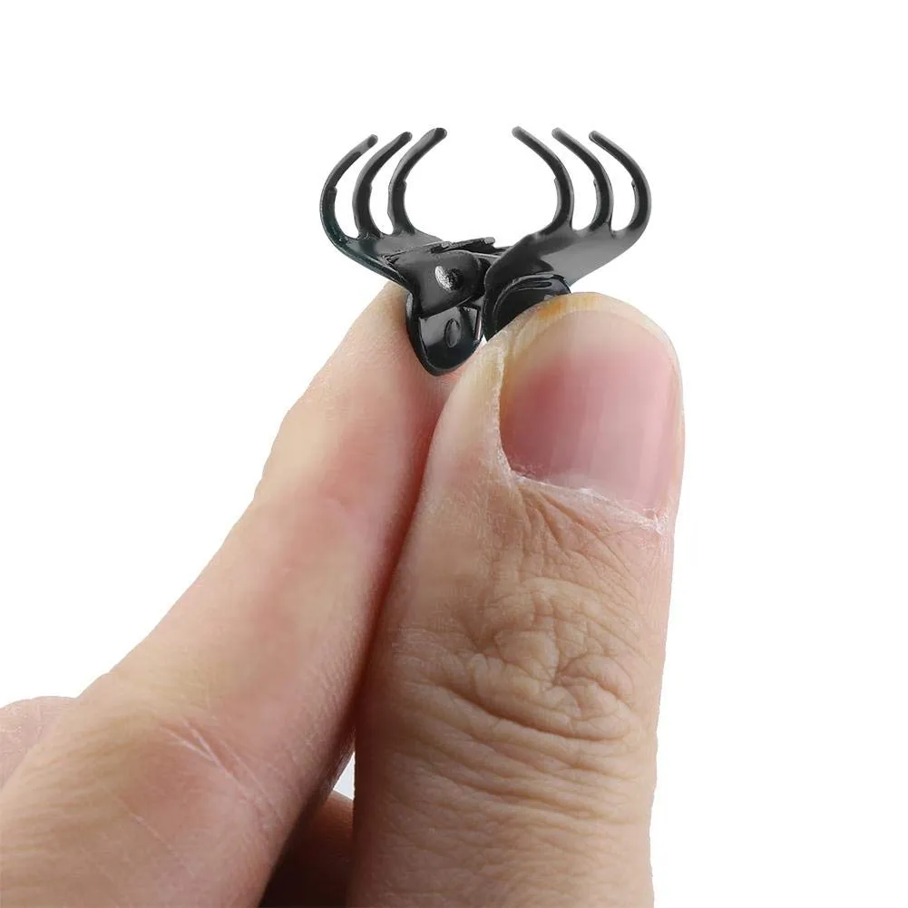 Garosa clips pour orchidées 100 pièces noirs 1,8 × 1,5 cm