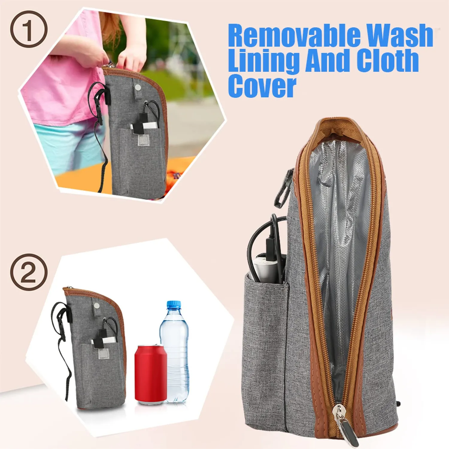 Garosa chauffe-biberon USB portable pour biberon de voyage