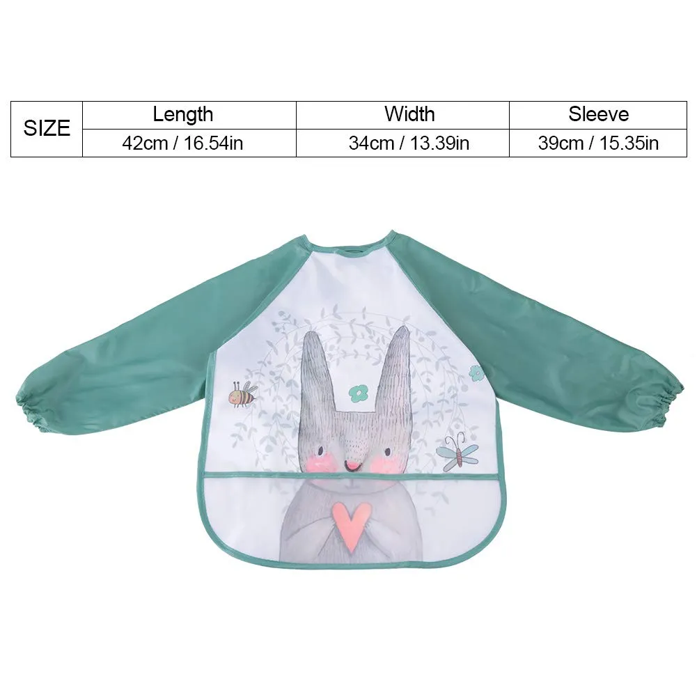 Garosa bavoir bébé manches longues lapin vert imperméable