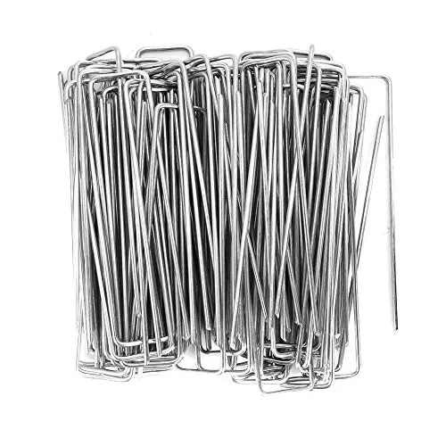 Garosa piquets en U gazon inox 100 pièces 15,2 cm