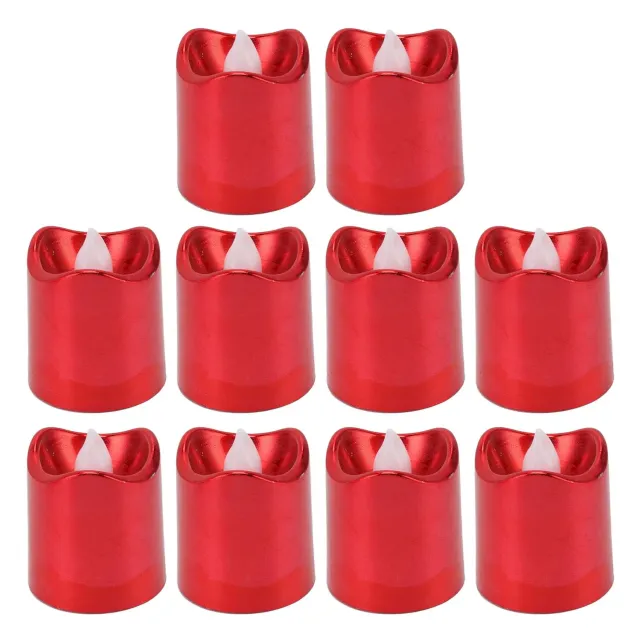 Garosa Bougies chauffe-plat LED rouges 12 pièces lumière chaude