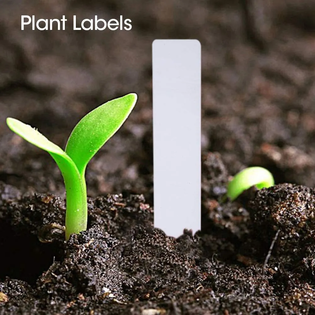 Garosa étiquettes plantes plastique blanc lot de 100
