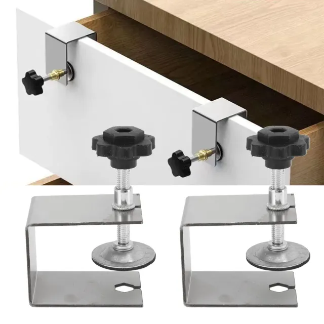Garosa clip fixation façade tiroir acier lot de 2 pinces