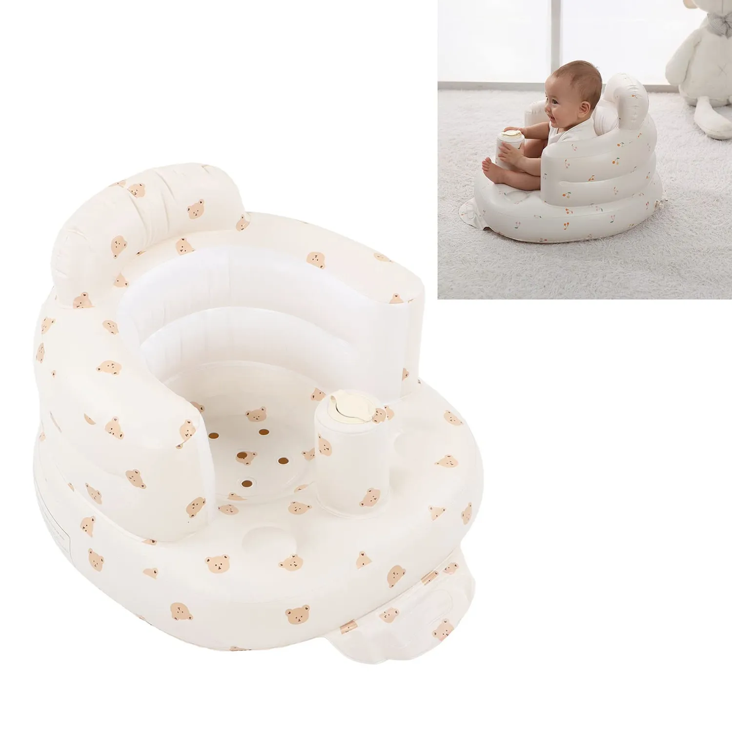 Garosa siège gonflable bébé avec pompe intégrée, pliable