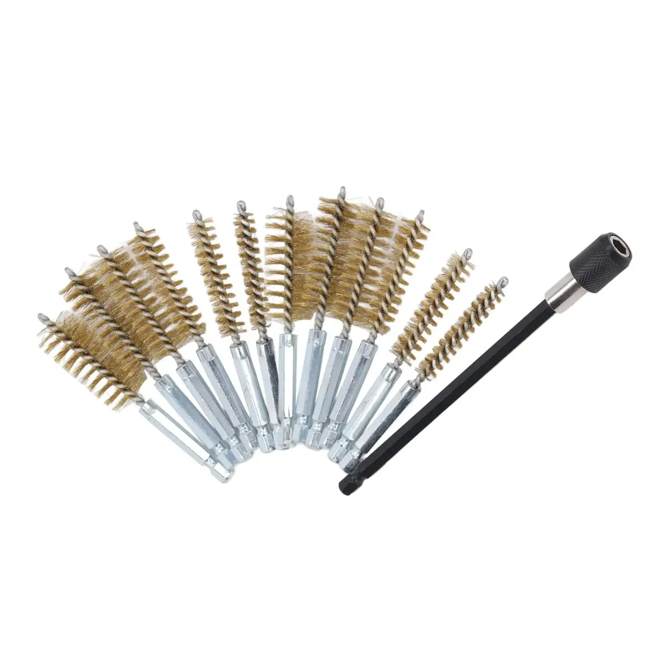 Garosa brosses alésage laiton 13 pièces tige 1/4 pouce