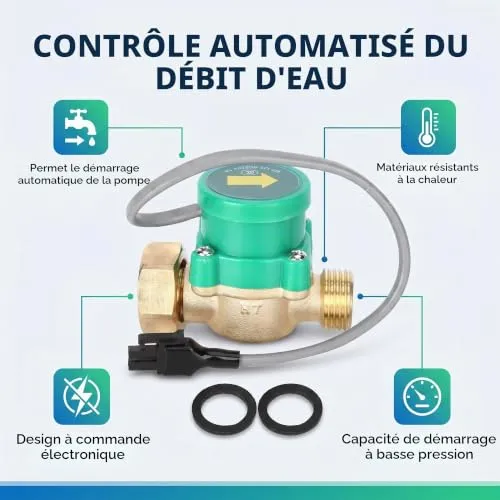 Garosa G3/4 interrupteur de débit pour pompe à eau 220 V, laiton
