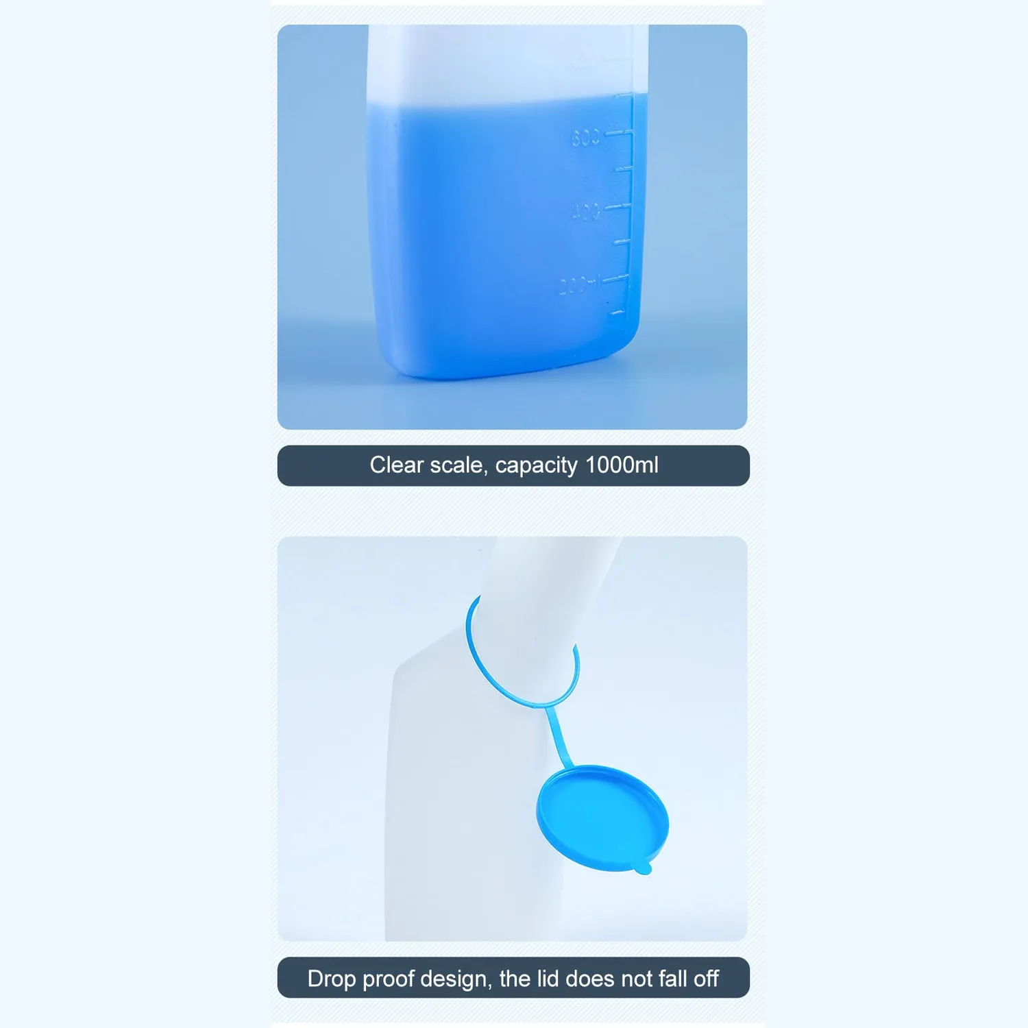 Garosa bouteille urinoir portable 1000 ml anti-fuite plastique