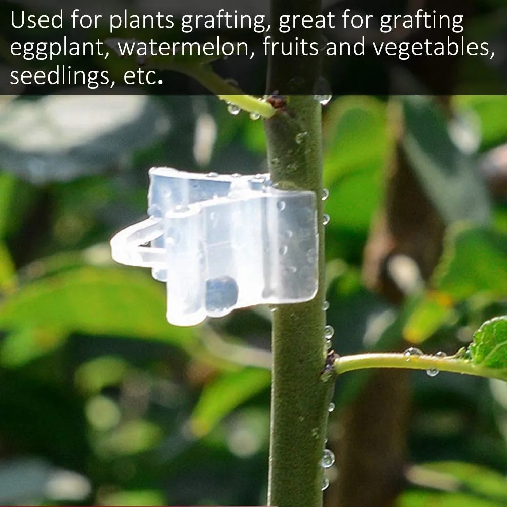 Garosa Clips de greffage pour plantes, 100 pièces transparentes