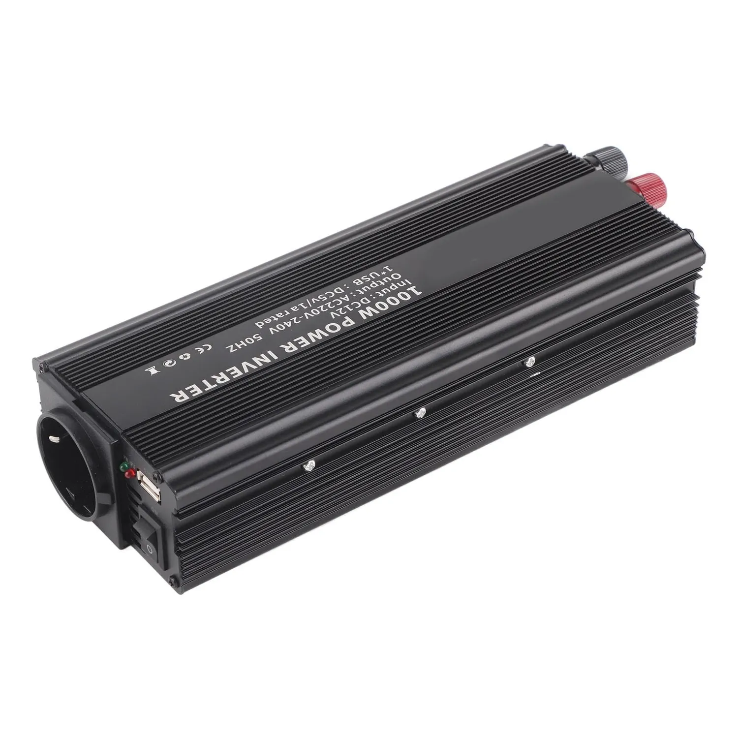Garosa onduleur sinus pur 12 V 220 V 1000 W en alliage d’aluminium