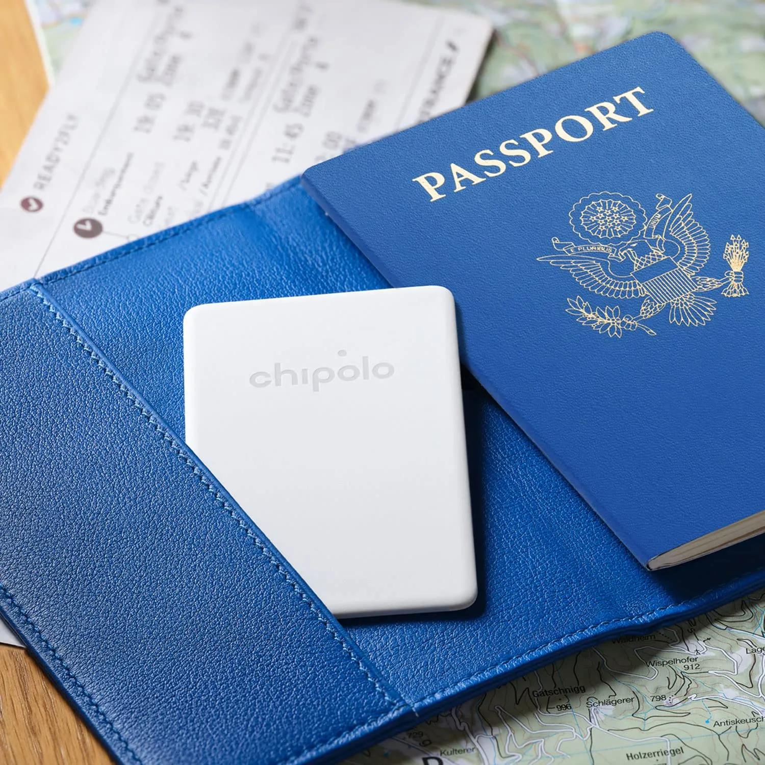 Chipolo CARD Point traceur Bluetooth portefeuille blanc cassé Android