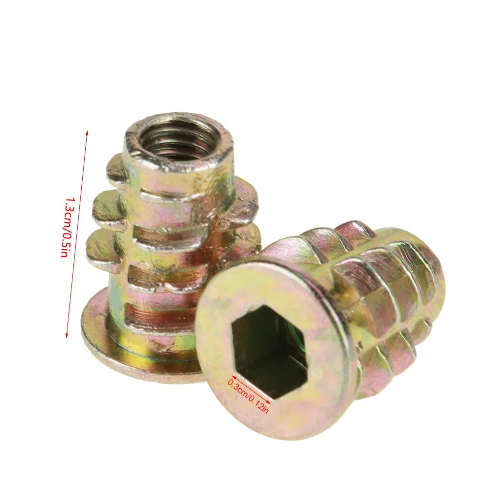 Garosa écrous à visser M5 x 13 mm pour bois, lot de 50 en zinc