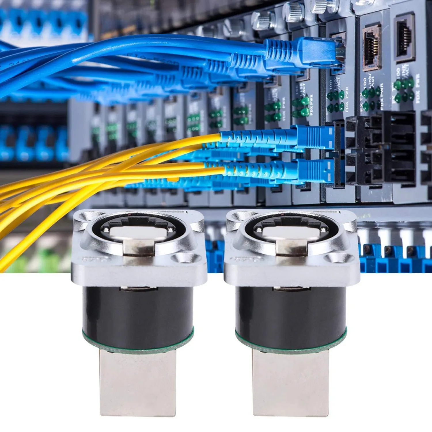 Garosa connecteur RJ45 2 ports droit ignifuge 8 pôles