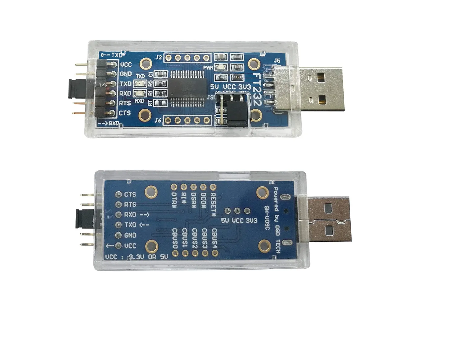 DSD TECH adaptateur USB TTL FT232RL 3,3V 5V