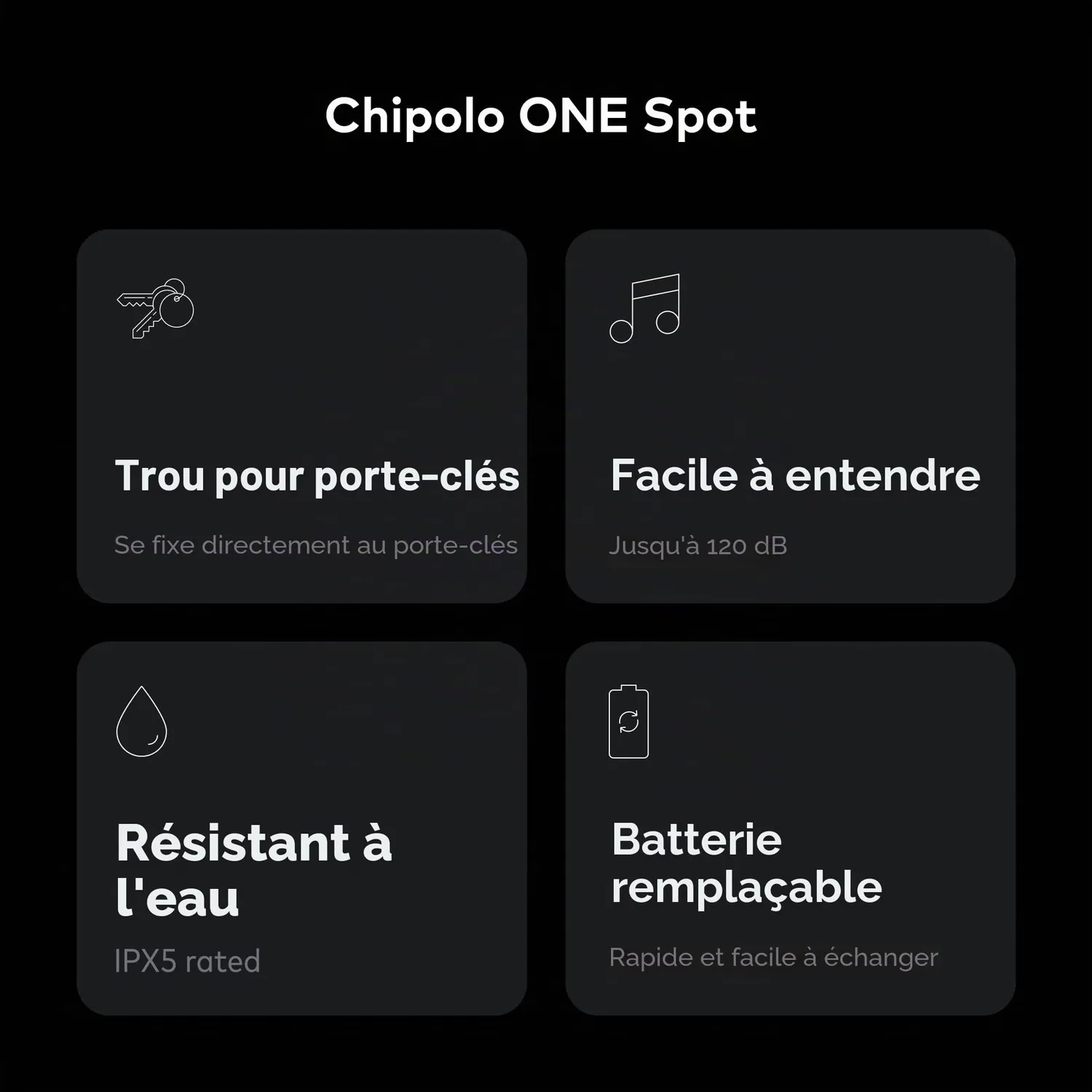 Chipolo Spot Bundle localisateur 2 One + 1 Card Apple