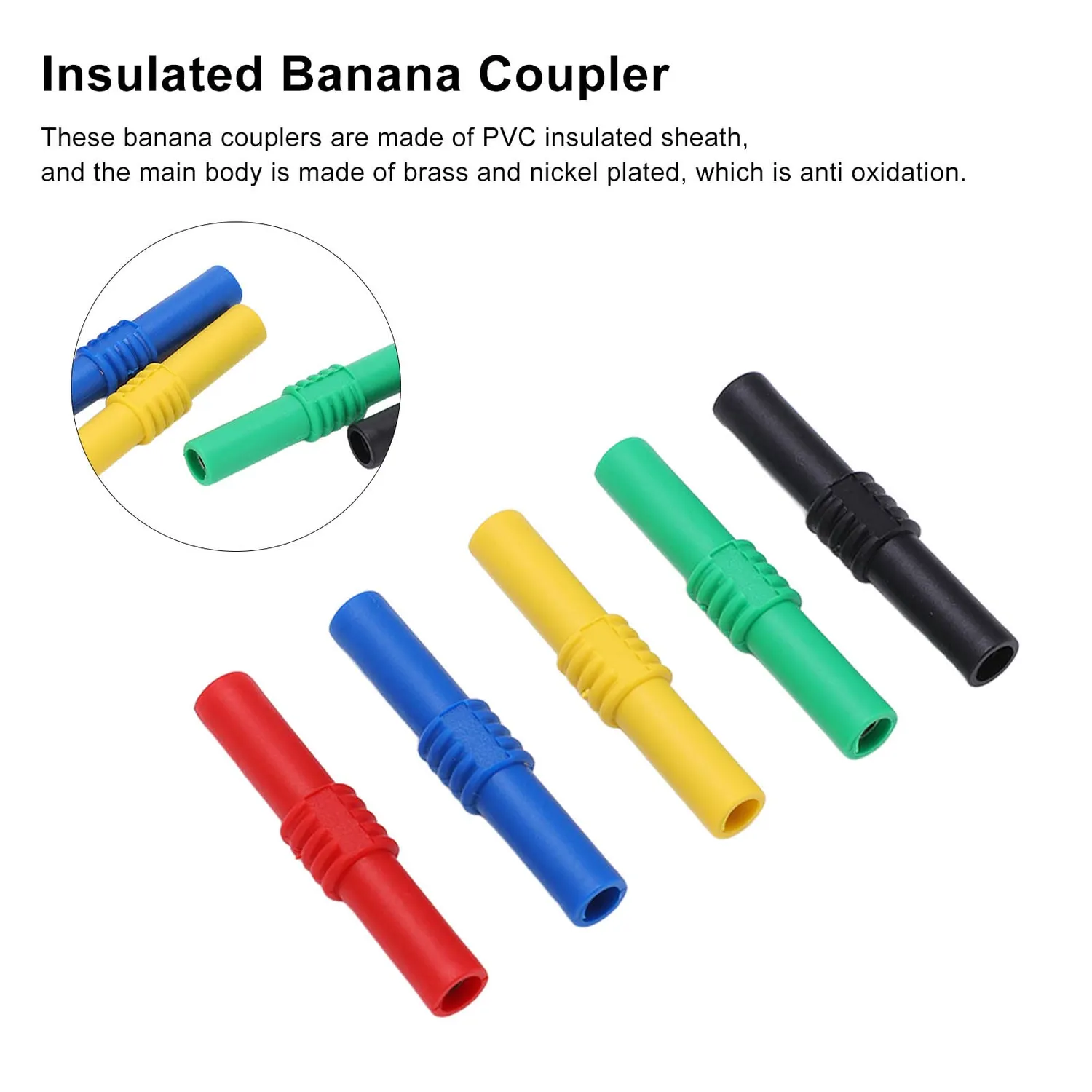 Garosa coupleurs banane 4mm isolés lot 10 couleurs