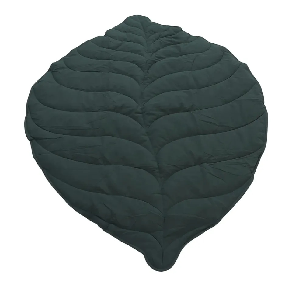 Garosa tapis de jeu bébé feuille verte 143 × 107 cm en coton