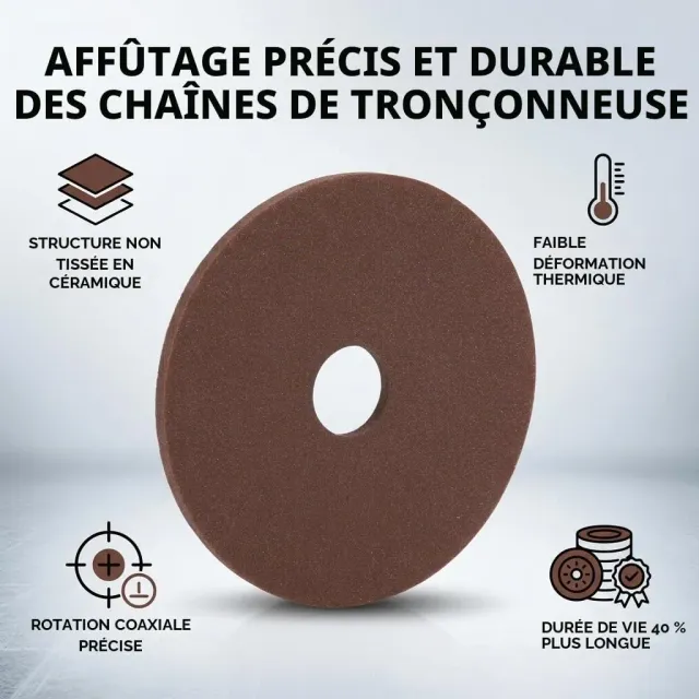 Garosa disque de meulage 105 × 22 mm pour chaîne de tronçonneuse