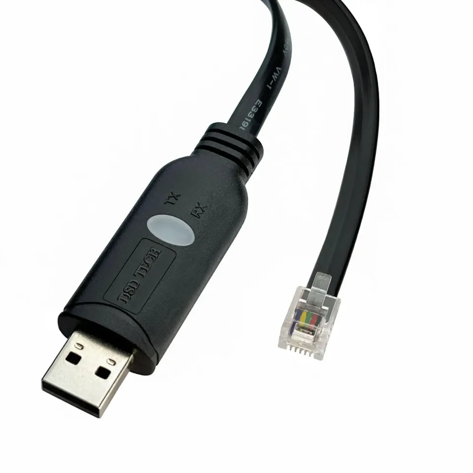 PLC Tech DSD TECH SH-RJ12B câble série USB RJ12 RS232 noir