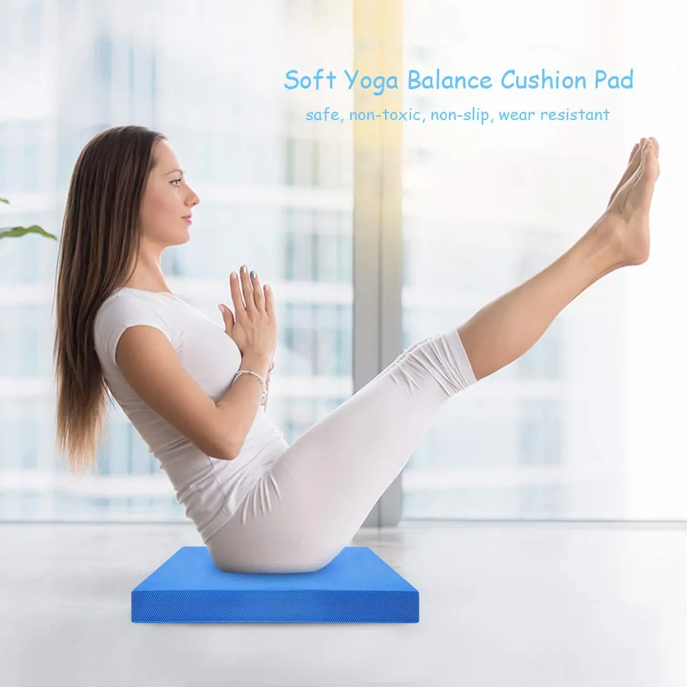Garosa coussin yoga fitness TPE taille S bleu