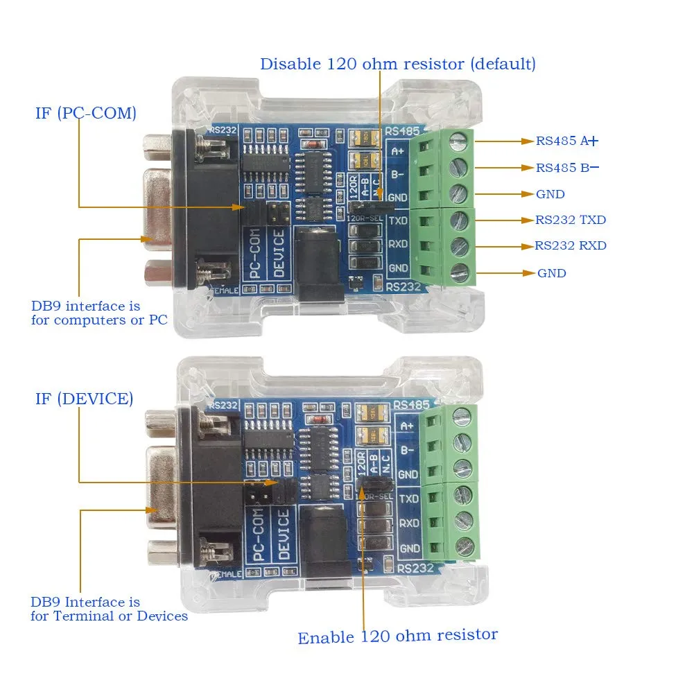 DSD TECH SH-B12 convertisseur RS232 vers RS485 DB9
