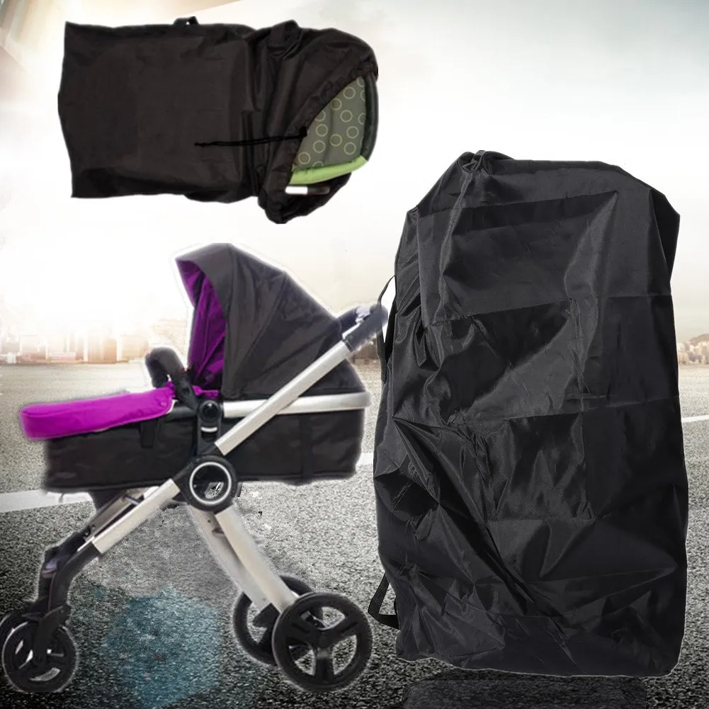 Garosa sac de transport pour poussette double Oxford noir pliable 114 × 30 cm