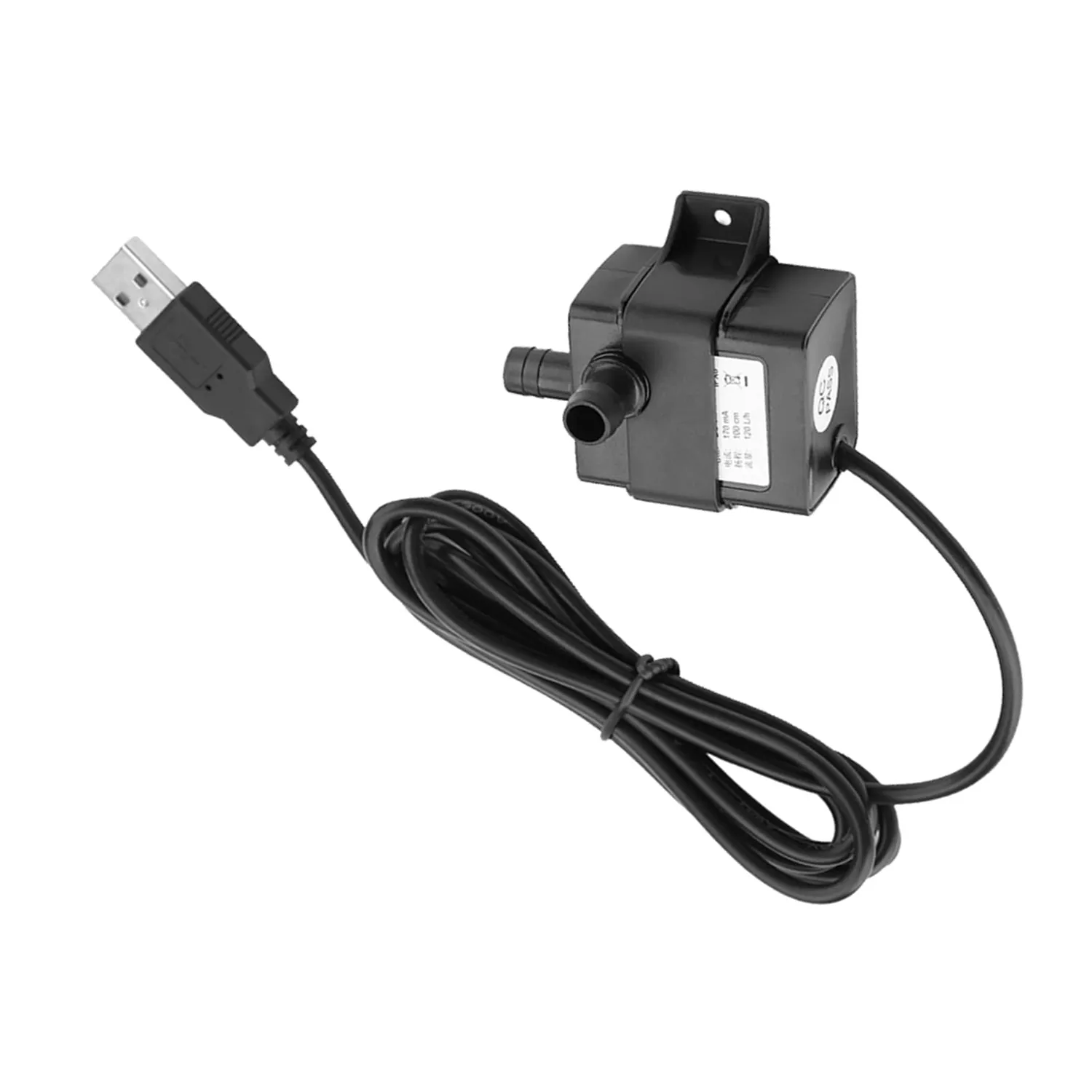 Garosa pompe à eau pour aquarium USB 5 V 120 L/h 0,7 W noire