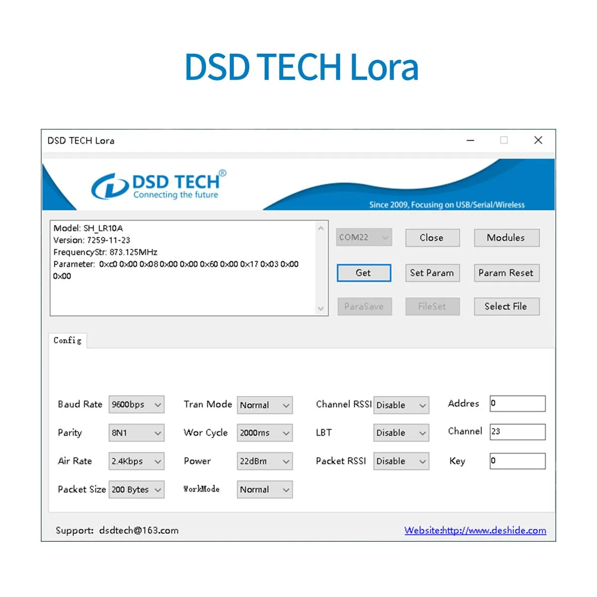 DSD TECH SH-L1A adaptateur USB LoRa LLCC68 longue portée