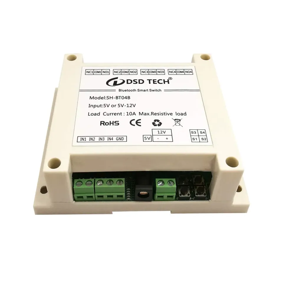 DSD TECH SH-BT04B relais Bluetooth V2 4 canaux 5/12 V