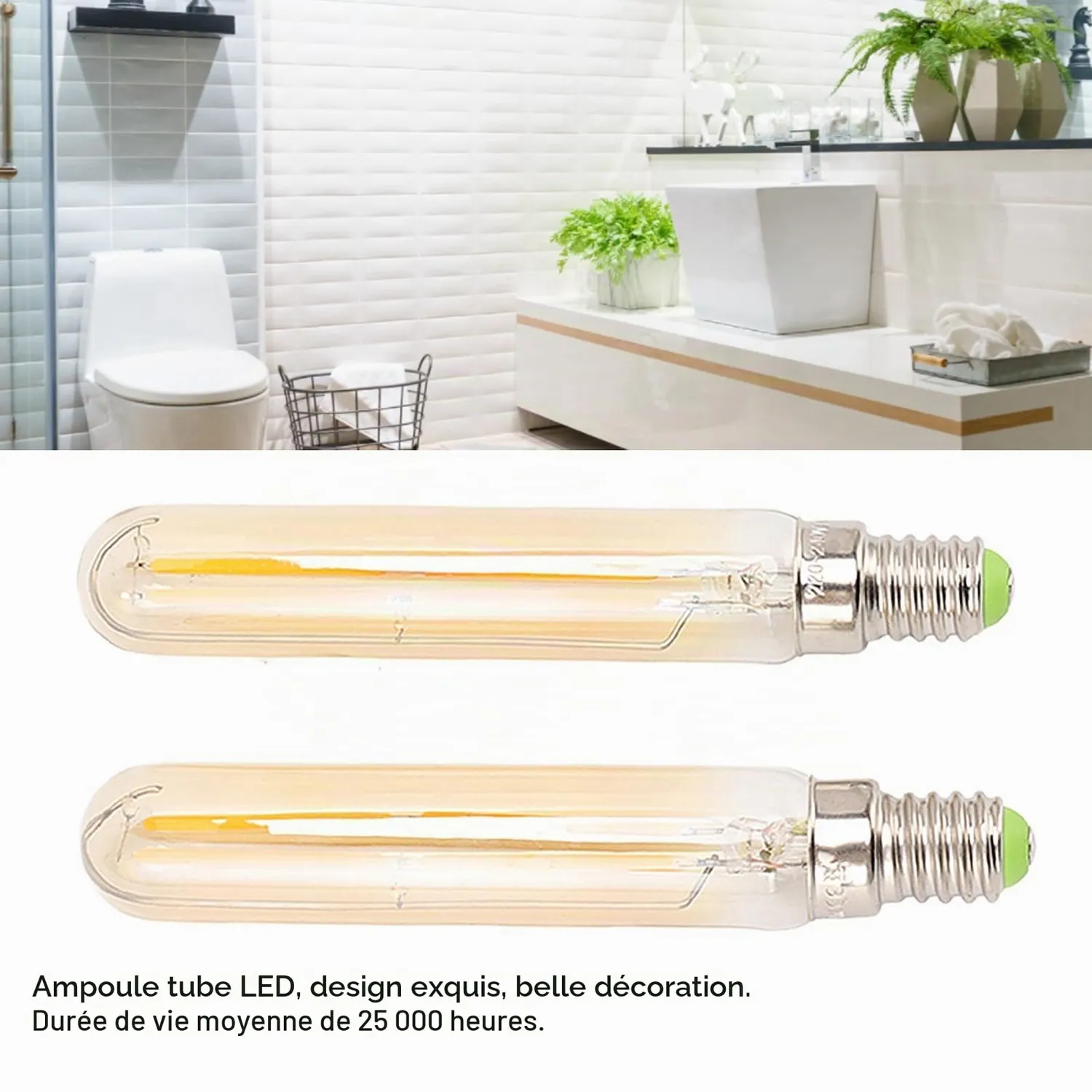 Garosa T20 × 120 ampoule LED E14 4 W 2300 K dorée, lot de 2