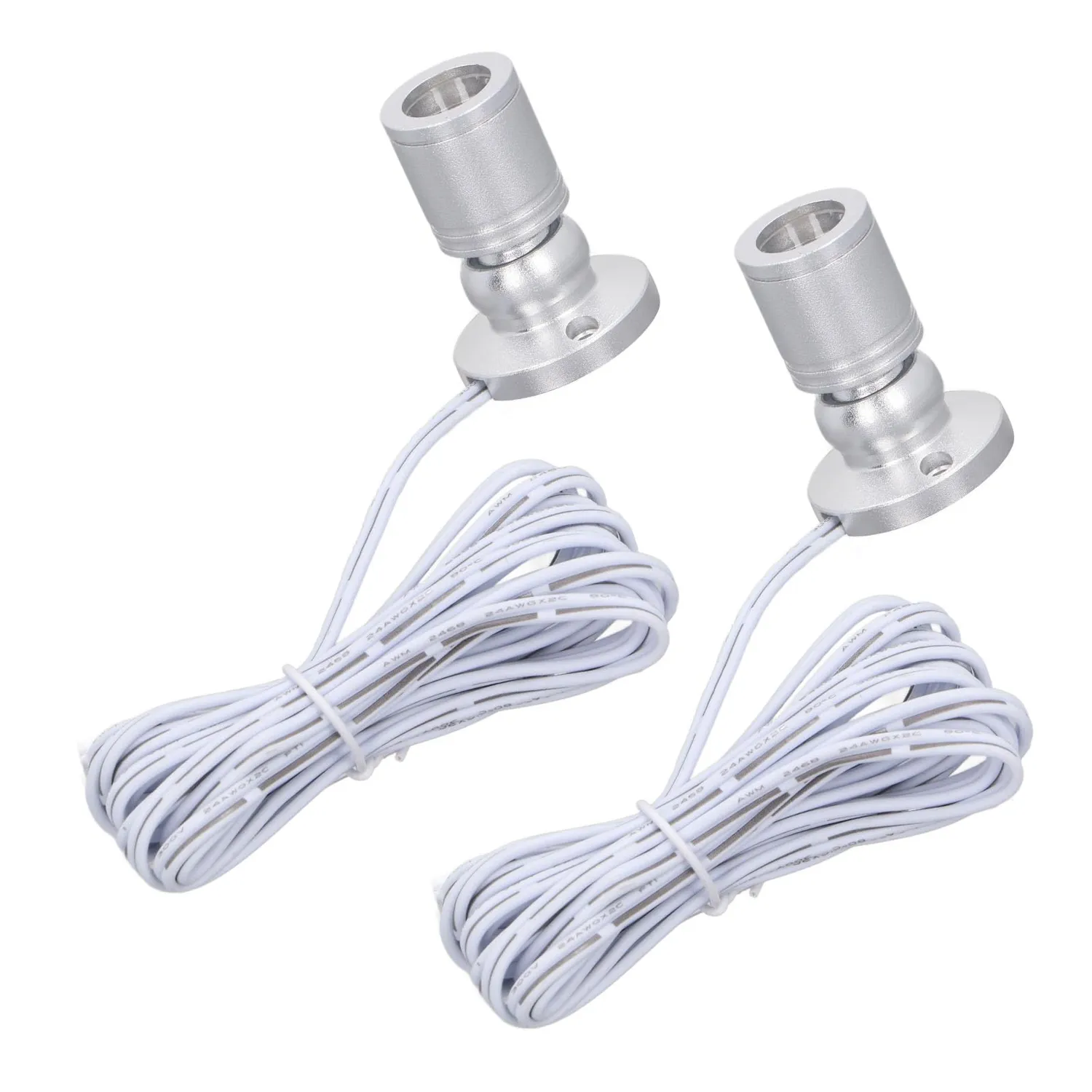 Garosa mini spot LED USB 5V intensité variable silver 2 spots
