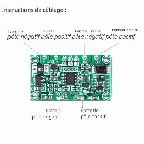 Garosa carte contrôleur de lampe solaire 3,2 V et 3,7 V, protection batterie