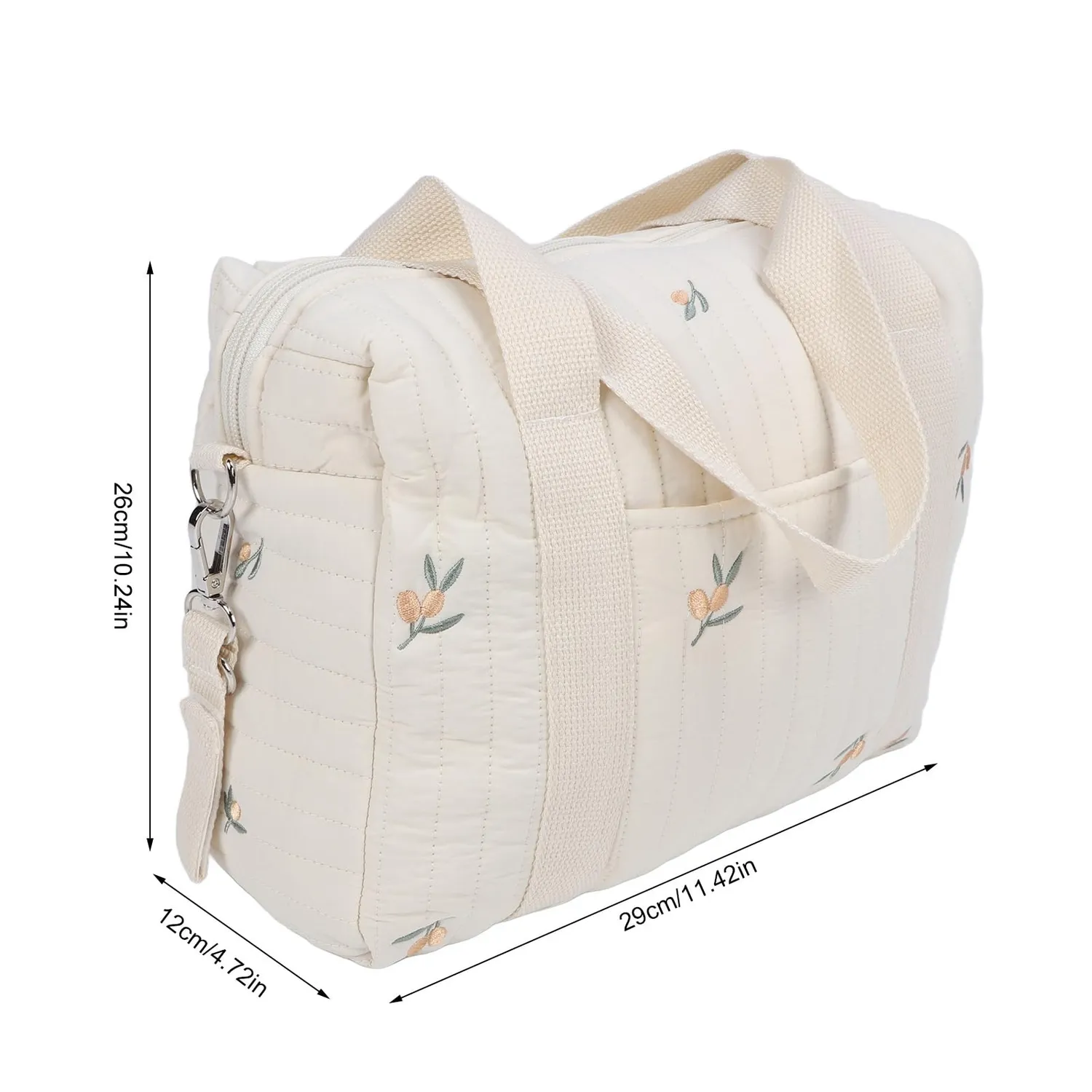 Garosa sac poussette olive grande capacité fermeture
