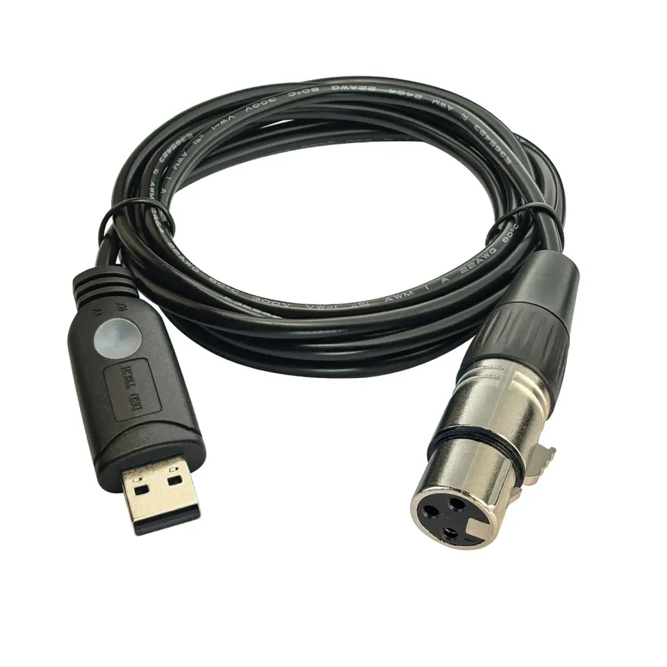DSD TECH SH-RS09B Câble USB vers DMX 1,8m FTDI