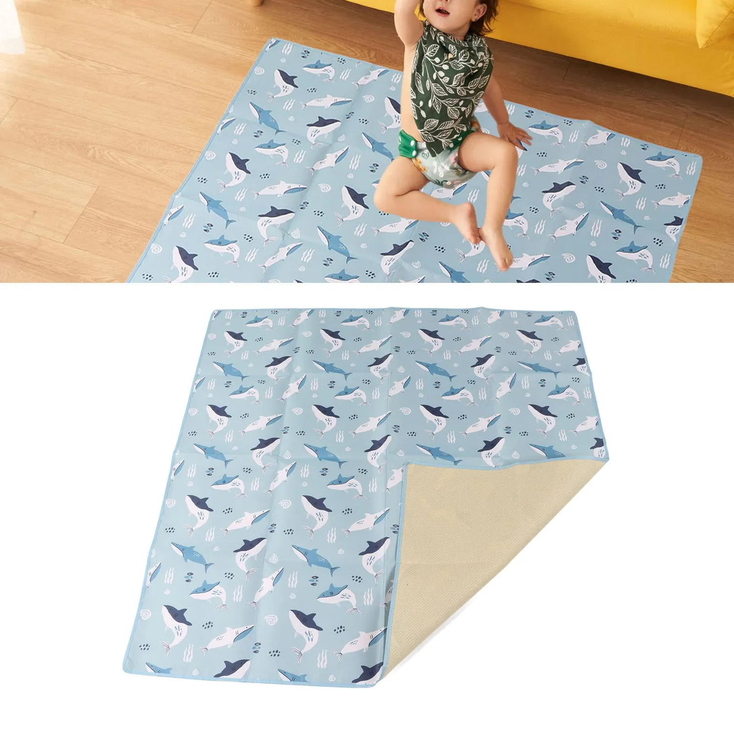 Garosa Tapis Chaise Haute Bébé Imperméable 110x110