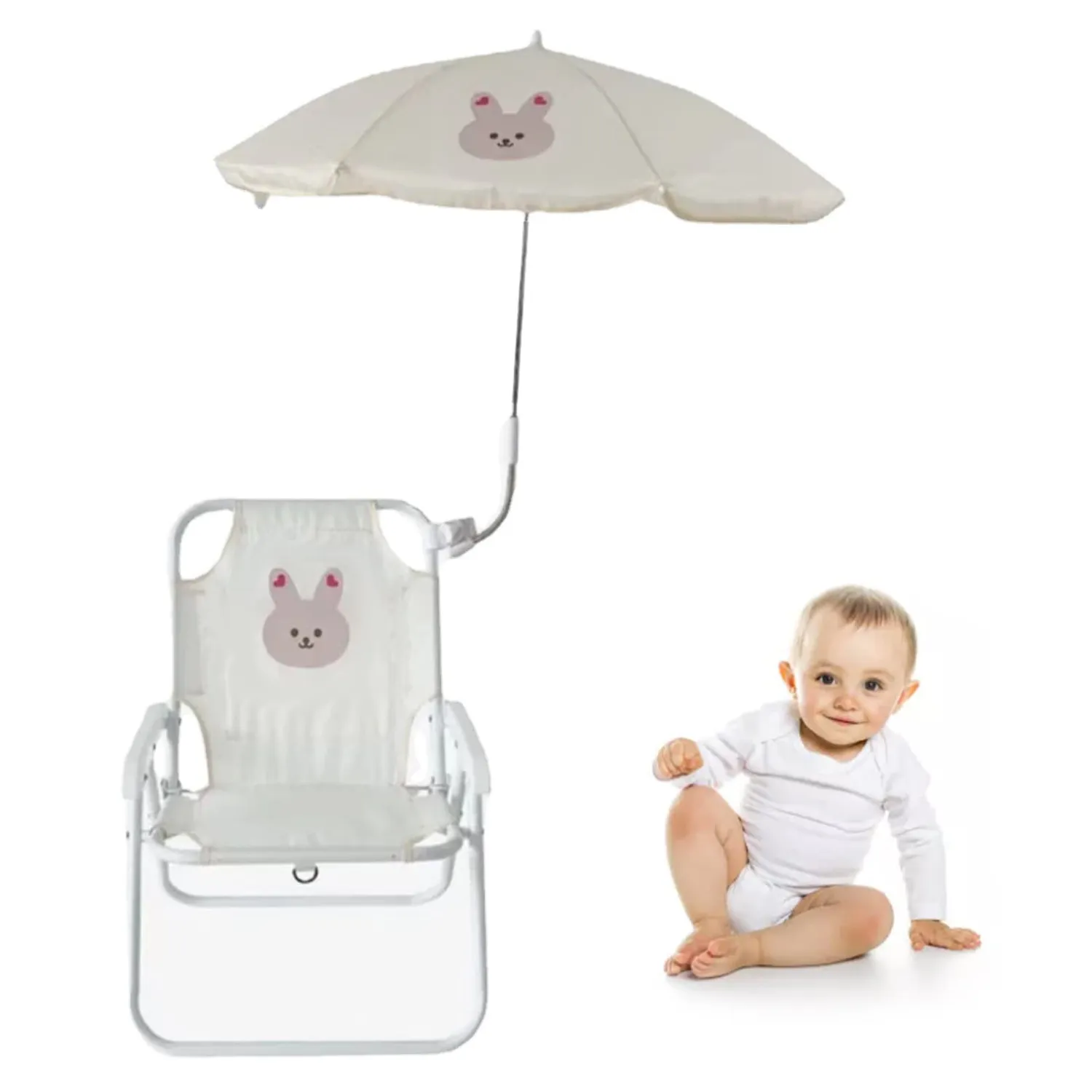 Garosa Chaise camping enfant pliable lapin parapluie