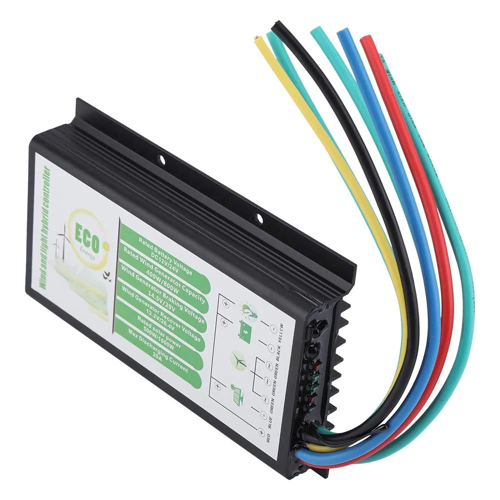 Garosa régulateur hybride solaire éolien 12/24 V 400/800 W