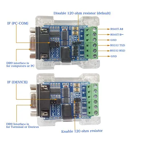 DSD TECH SH-B12 convertisseur RS232 vers RS485 DB9