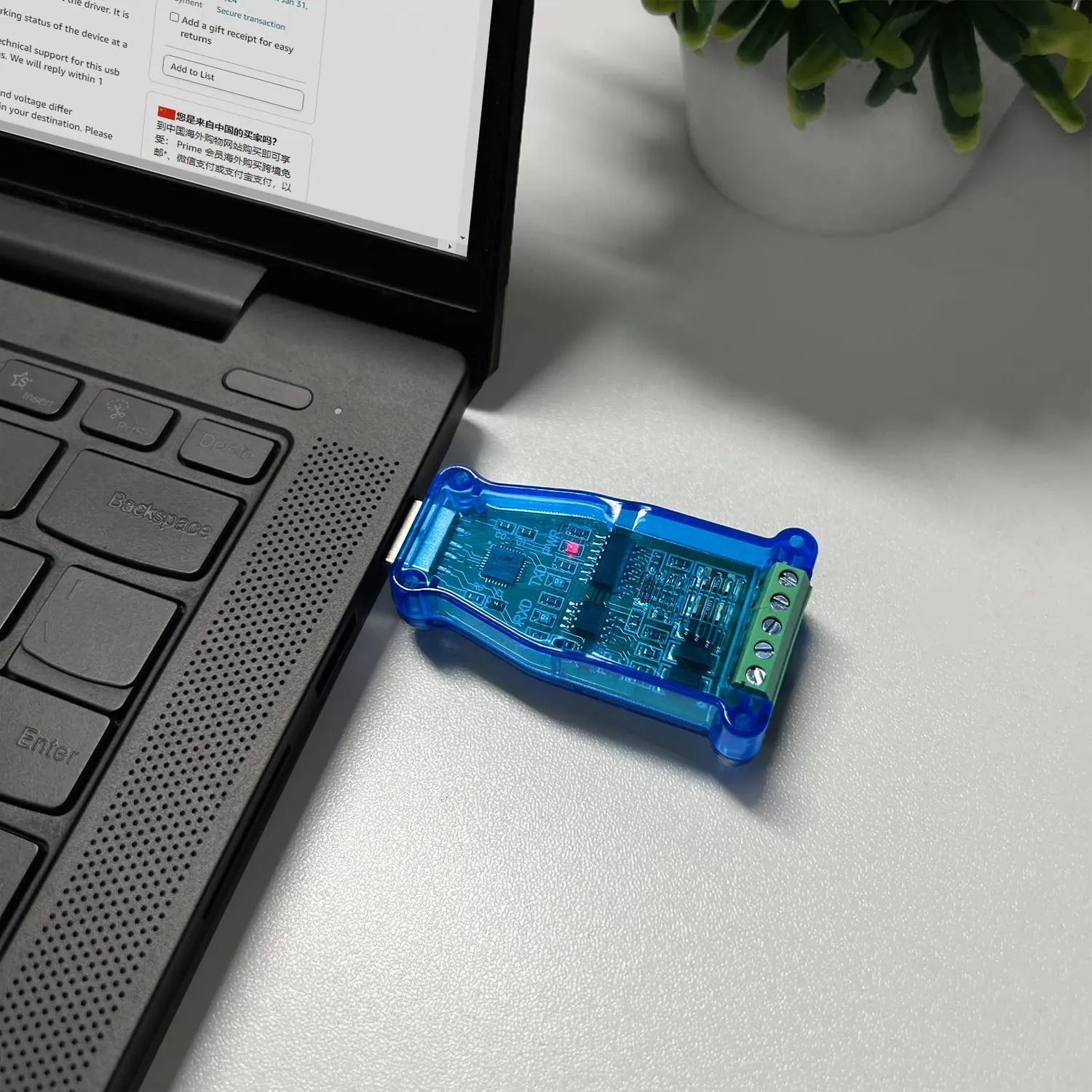 DSD TECH SH-U10 convertisseur USB RS485 Modbus