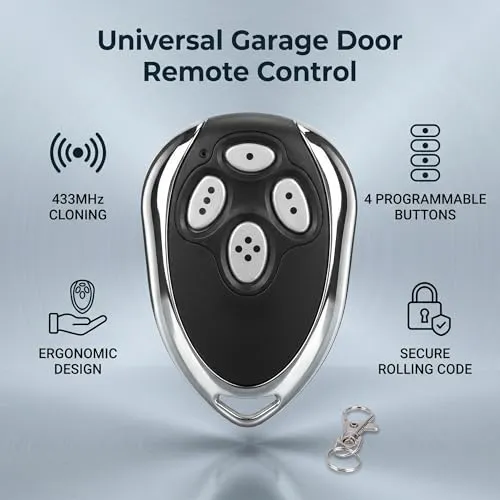 Garosa Télécommande rolling code porte de garage 4 boutons 433,92 MHz