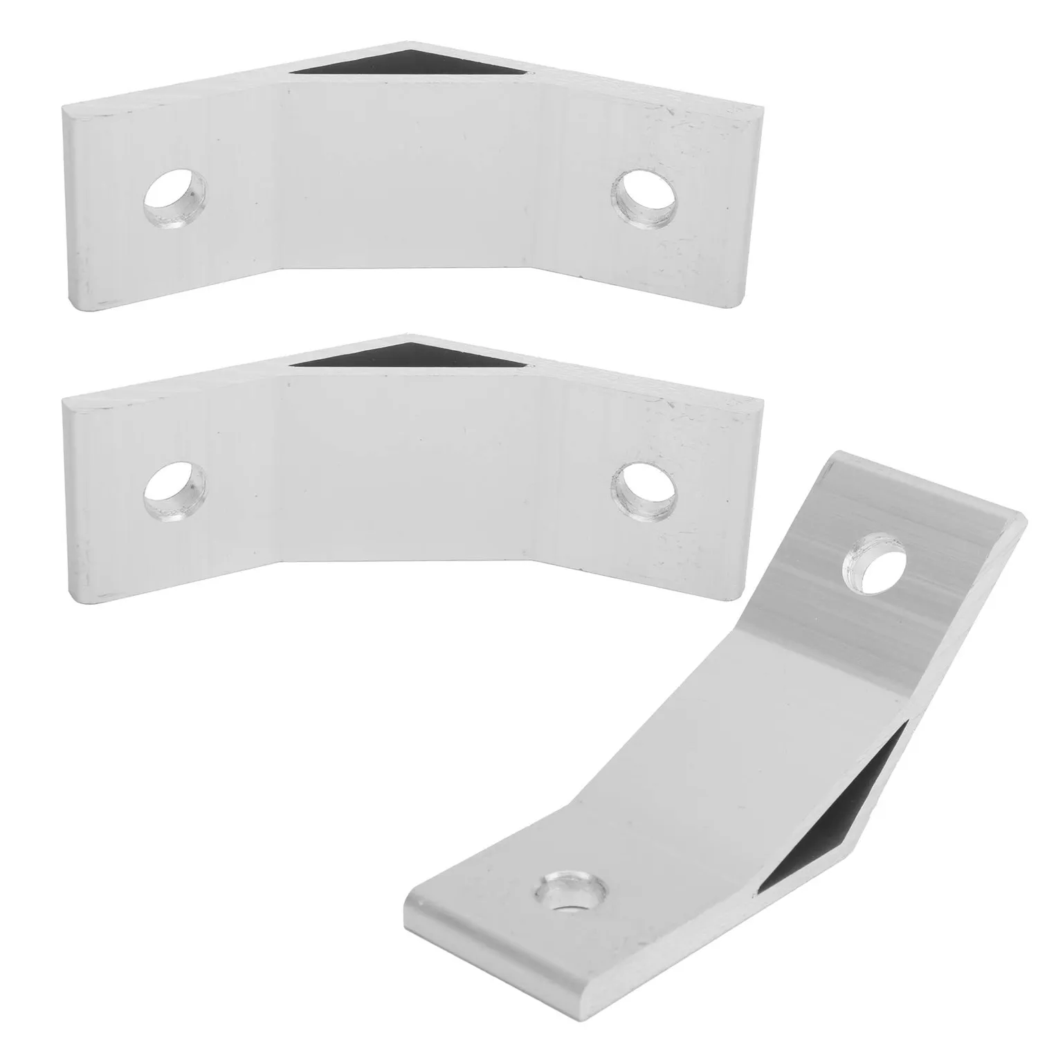Garosa équerre 4040 à 135° pour profilé aluminium, lot de 10, argent