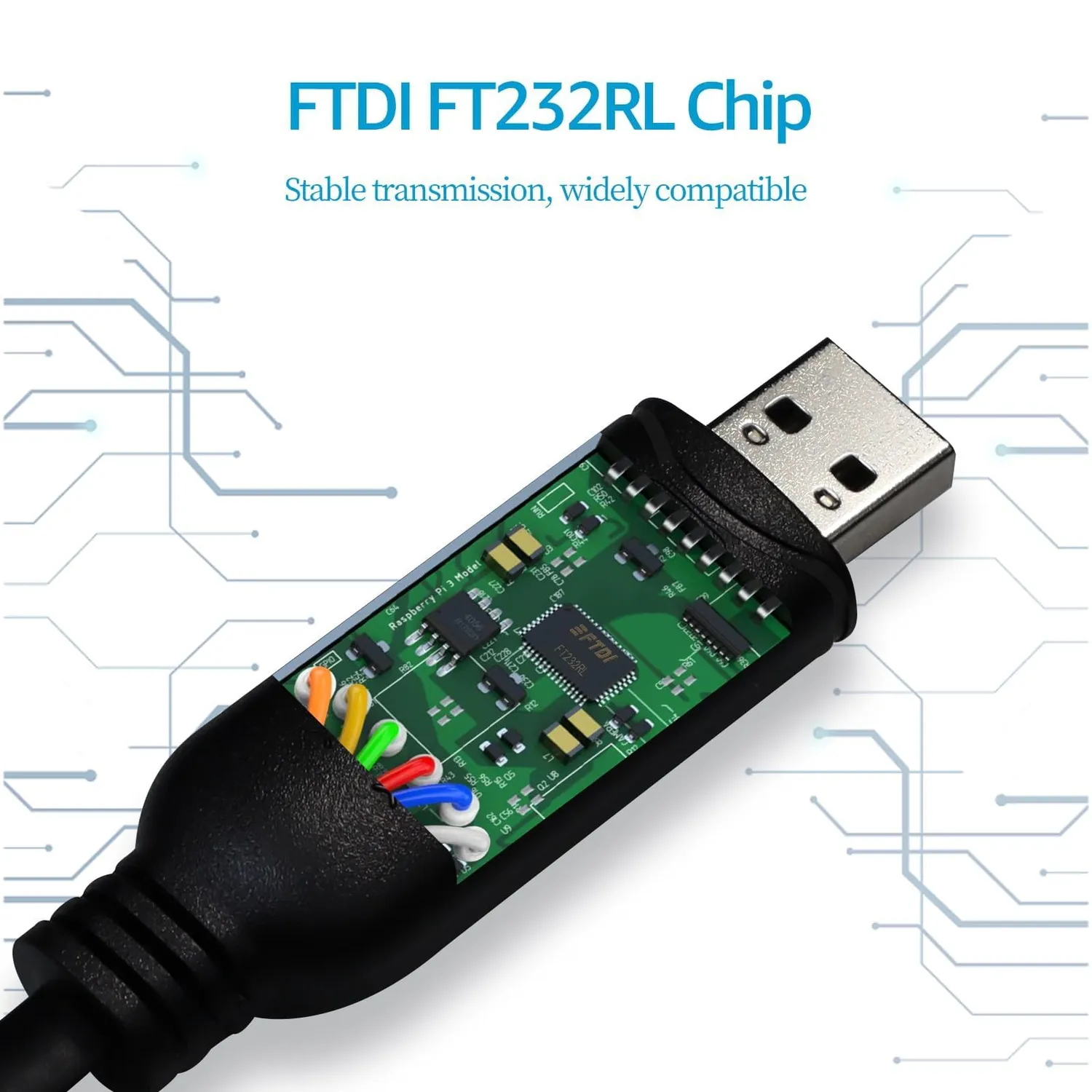 PLC Tech RS232 SH-RJ12K câble USB RJ12 FTDI 2 m