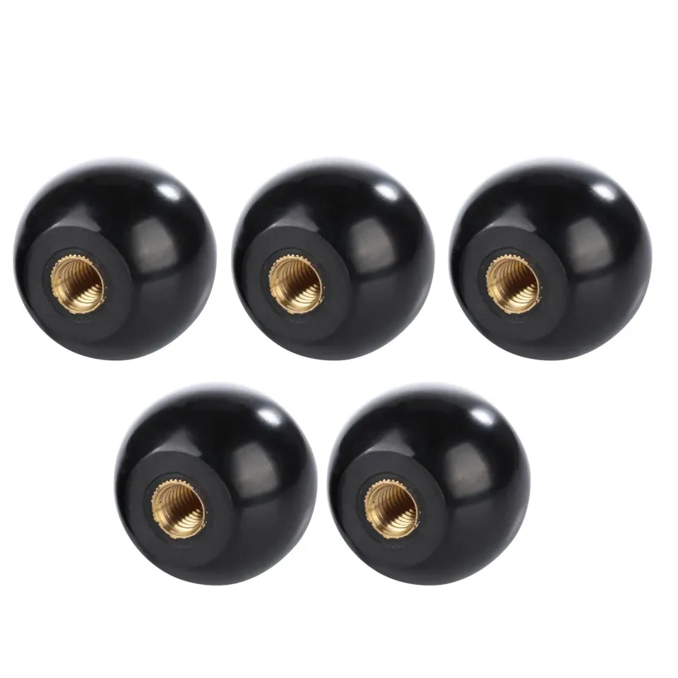 Garosa boule de bakélite M8 × 32 mm pommeau de levier noire, lot de 5