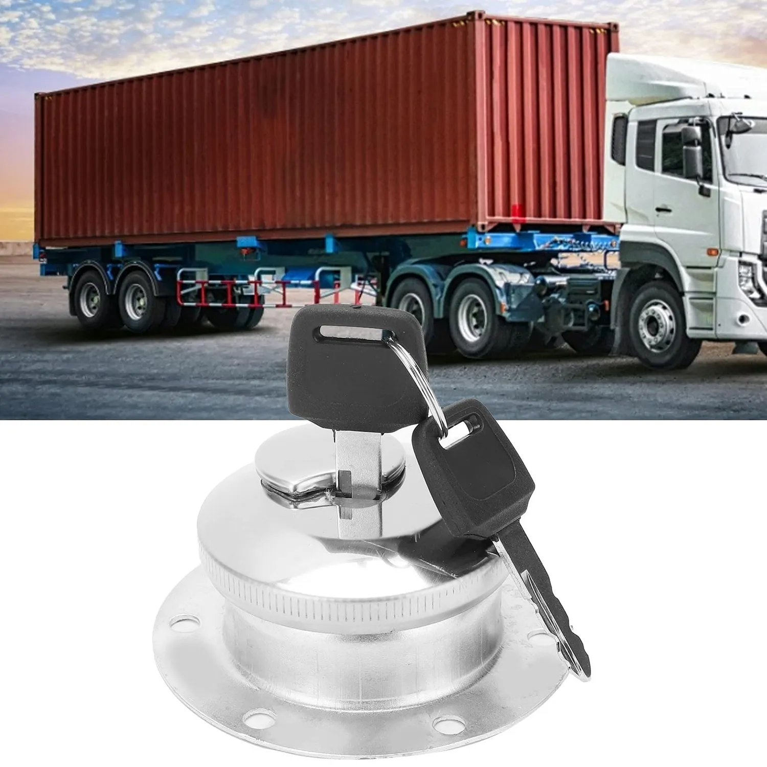 Garosa bouchon de réservoir carburant rond 6 trous avec joint