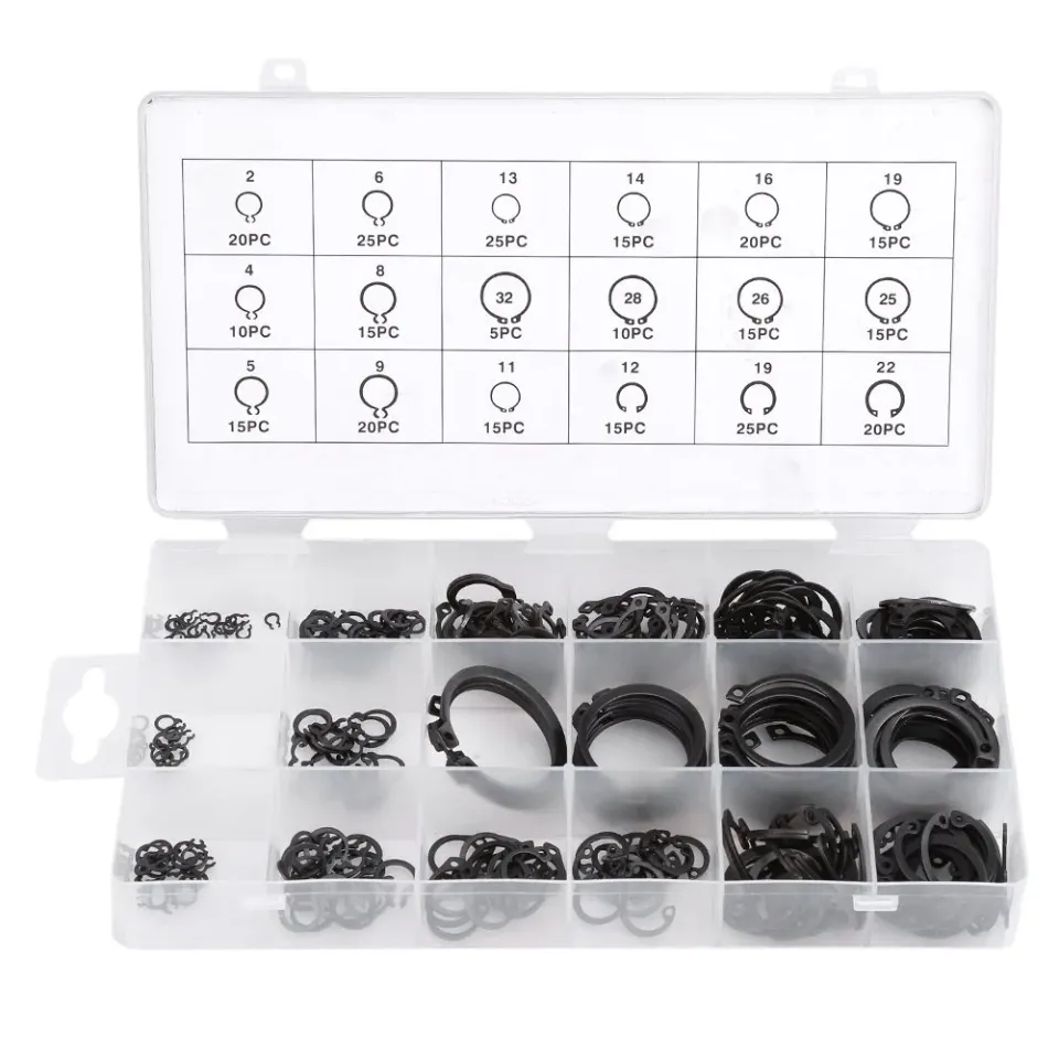 Garosa assortiment de circlips extérieurs 300 pièces métal
