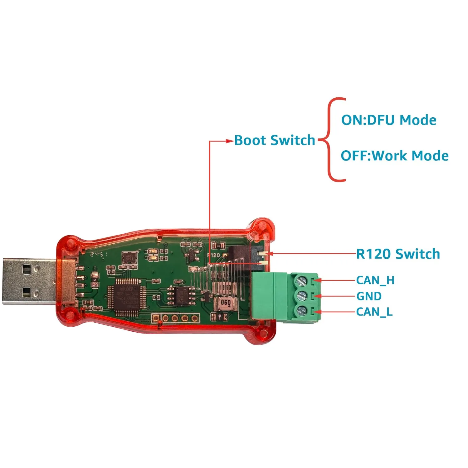 DSD TECH SH-C30A adaptateur USB CAN Bus